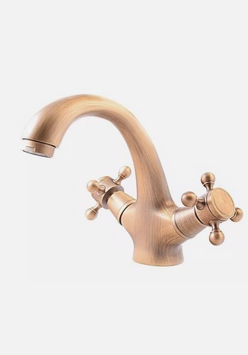 Gold brushed tap - gold, faucet