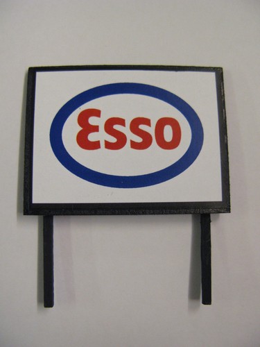 Esso model railway - model, billboard