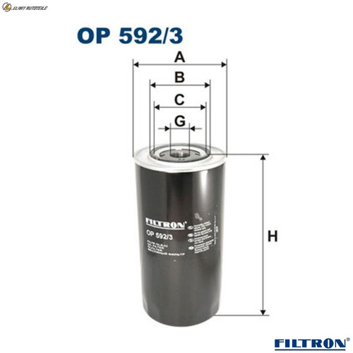 Oil filter 592 for fiat - op,