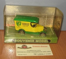 Oxford Diecast Souvenir Model F017 Norwich City Football Club Bullnose Morris