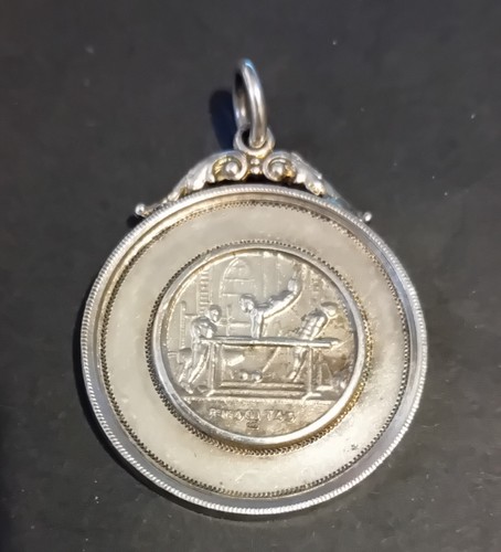 1912 silver hallmarked medal - silver,