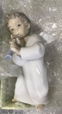 Lladro Boy Angel With Flute 17cm H #4540 Handmade VGC