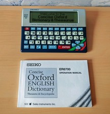 Seiko ER6700 Oxford Dictionary Thesaurus Crossword Solver Encyclopedia & Manual