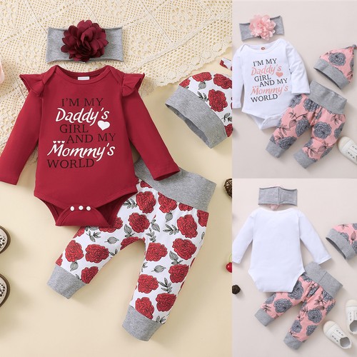 3pcs newborn girls floral - 3pcs,