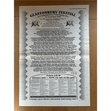 GLASTONBURY 1990 CURE/HAPPY MONDAYS/DEL AMITRI (A) POSTER SIZED original music p