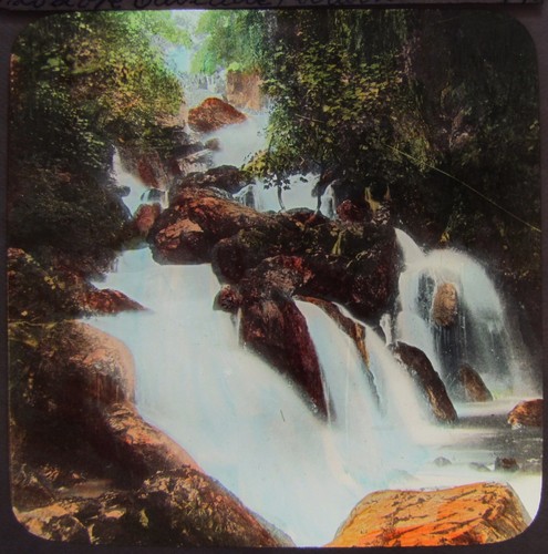 Glass magic lantern slide - lantern,