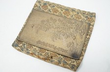Japanese Hand Mirror Tekami Meiji-Taisho Era in Fabric Bag from Japan 1107E40