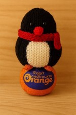 Christmas Penguin Chocolate Orange cover Sweets Festive knitting pattern only