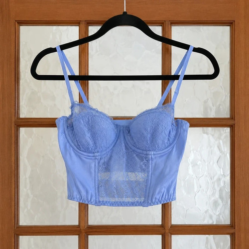 Primark blue lace bustier - primark,
