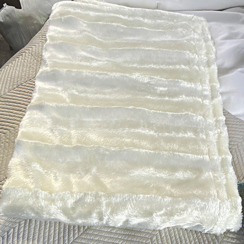 Plush white faux - plush,