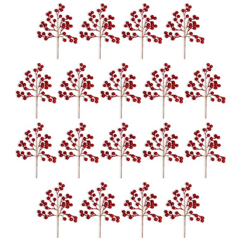 18pcs artificial picks berries - 18pcs,