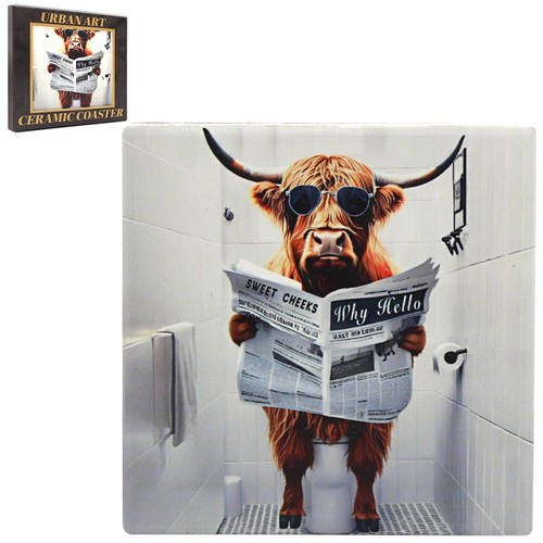 Ceramic coaster highland cow - highland,