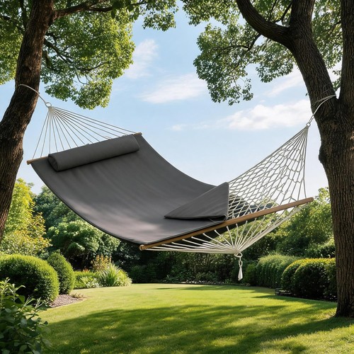 Double hammock wooden - w/,
