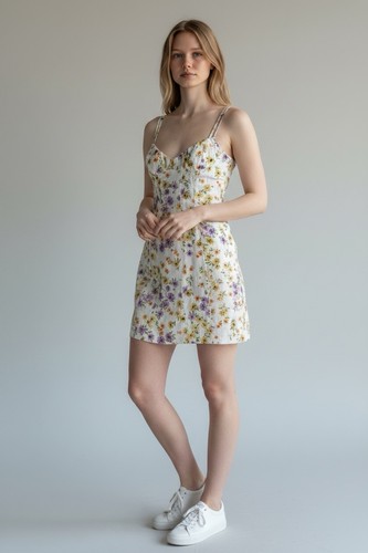 Zara women floral mini dress - floral,