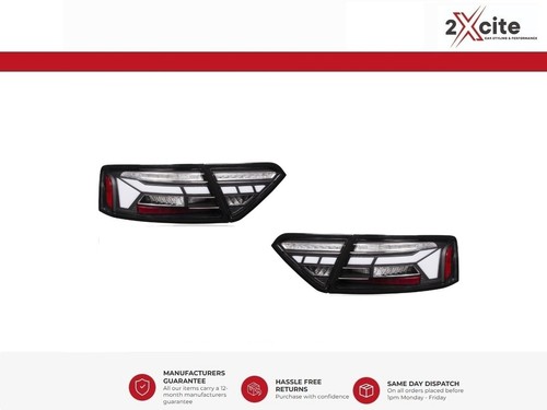 Led black rear lights - black,