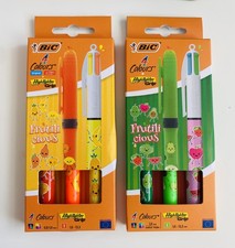 2x packs BIC, 4 Colours, pens & highlighter 
