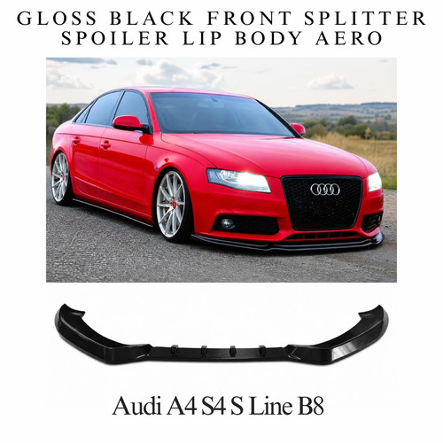 Gloss black front - lip, spoiler