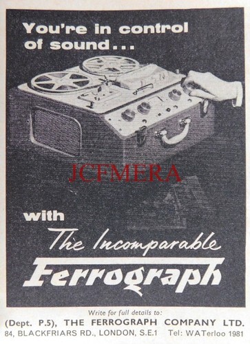 Ferrograph reel - ferrograph, reel-to-reel