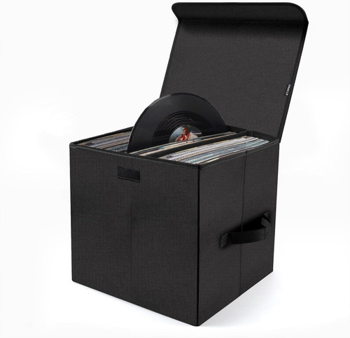 Vinyl record storage box for - record,