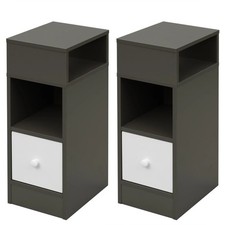 2PCS Narrow Bedside Tables