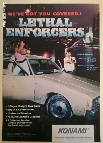 Lethal enforcers arcade poster - lethal,