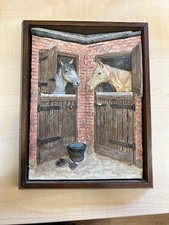 Horse at the stable door 3D plaque 9in x 7in [AC]VC2756