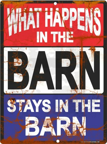 What happens the barn - in,