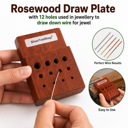 Rosewood draw plate with - plate,