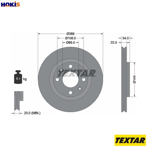 Brake disc 92111503 for - brake,