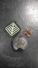 Boy Scouts 1Hat Badge,1Scarf Clip,1 Patch Badge, 1950s