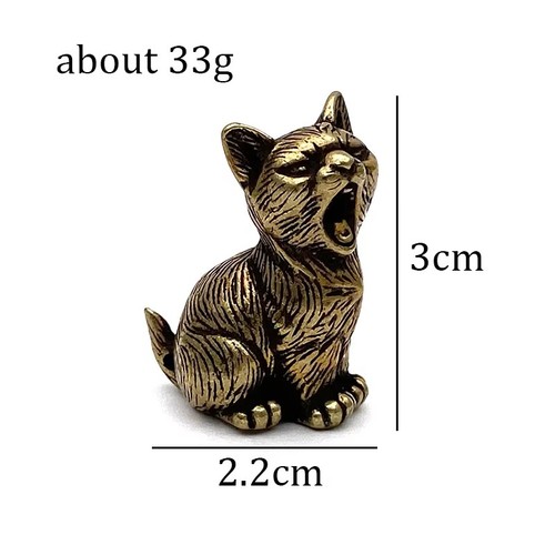 Brass cute cat - cute,