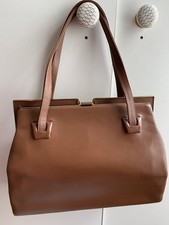 Vintage 1960s Waldybag Handbag - Brown Leather/Suede Lining - Made In England.