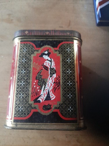 Vintage square tin - , featuring