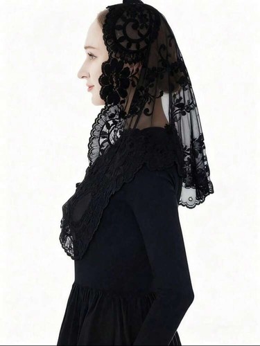 Lace chapel veil scarf - veil,