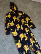 Kids Unisex Soft Cute Pokemon All In One Zip Up Cuffs Fluffy