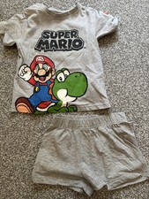 Mario Grey Short Pyjamas Set