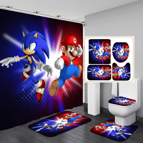 Super sonic and mario cartoon - sonic,