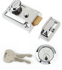 Yale Standard Security Traditional Night Latch Chrome - P-77-CH-CH-60 -Brand New