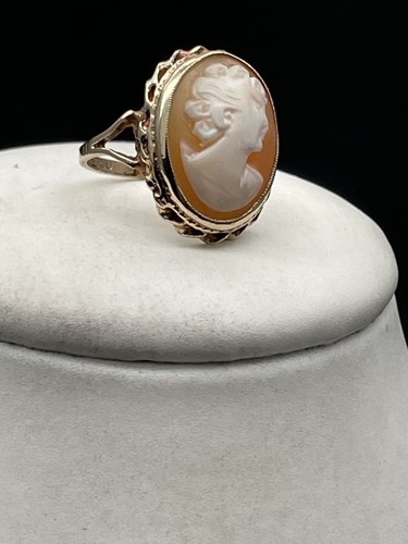 9ct gold cameo rings - , used