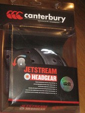 CANTERBURY JETSTREAM HEADGEAR RUGBY HEAD PROTECTOR GUARD BLACK SILVER S M L XL