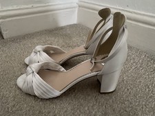 Ivory Silk Wedding Heels Size