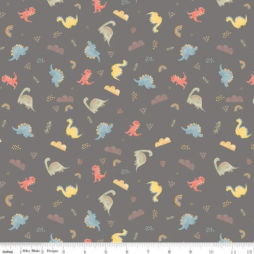 Curtain valance dinos grey - valance,