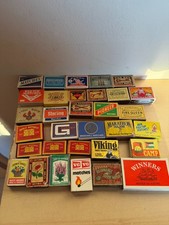 32 job lot vintage match boxes matches matchbox bale sterling 3 spires red top 