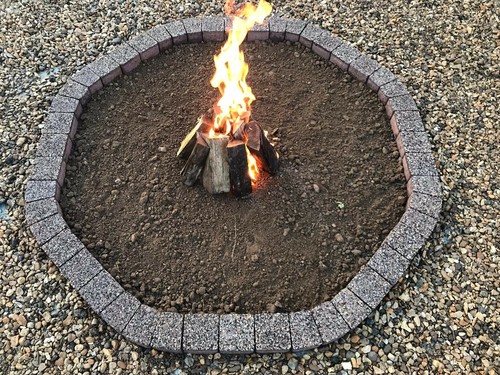 Octagon brown level fire - level,