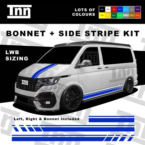 Side stripe bonnet stickers - stripe,