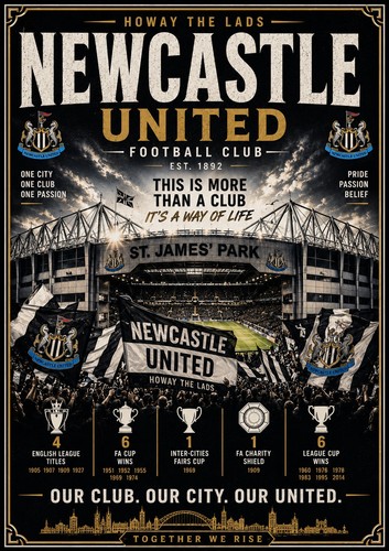 Newcastle united 350gsm - -,