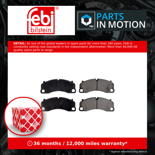 Brake pads set fits porsche - pads,