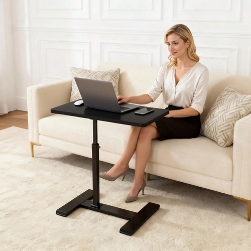 Black adjustable overbed table - adjustable,