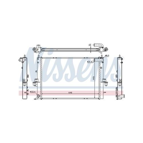 Nissens engine water radiator - engine,