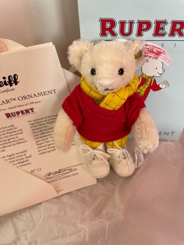 Steiff rupert ornament 653643 - rupert,